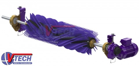 16.Roller brush belt cleaner